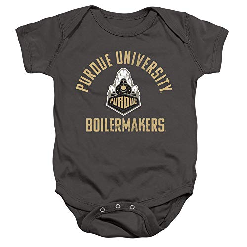 Purdue University Official Boilermakers Logo Unisex Infant Snap Suit for Baby, Charcoal, Small (6 Months)