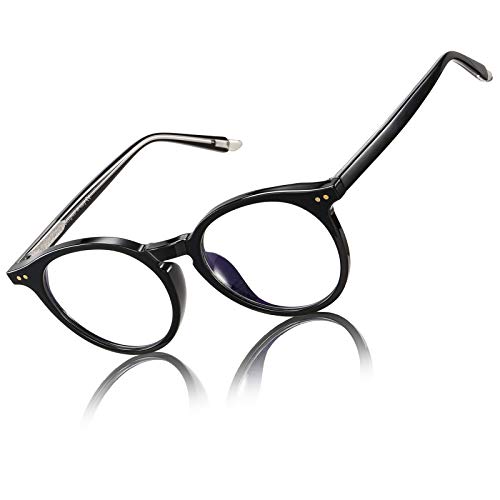 Image of DUCO Blue Light Glasses for Men Women Blue Ray Blocking Glasses Computer Gaming Glasses Retro Round Eyeglasses Frame 5217