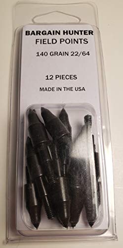 Unexcelled Fishing Bargain Hunter Field Points 140 Grain 22/64
