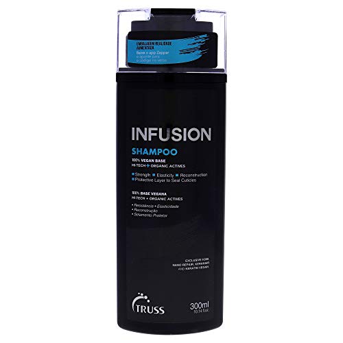 Truss Infusion Champú para cabello seco/opaco/dañado hidrata/protege/restaurar en profundidad 100% vegano/libre de peligro para colores 300 ml/10.14 fl oz