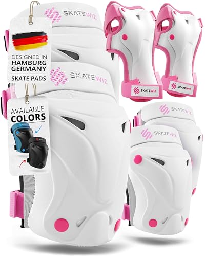 SKATEWIZ Knee and Elbow Pads Adult - Skating Protective Gear - PR...