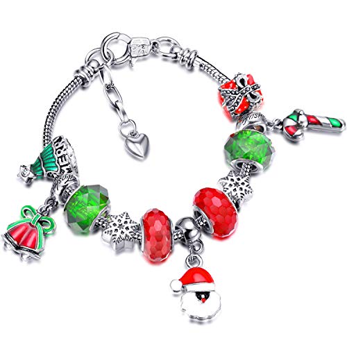 Hicarer HICARER-CHRISTMAS BRACELET-01 Christmas Bracelet Beaded Charm Bangle cover