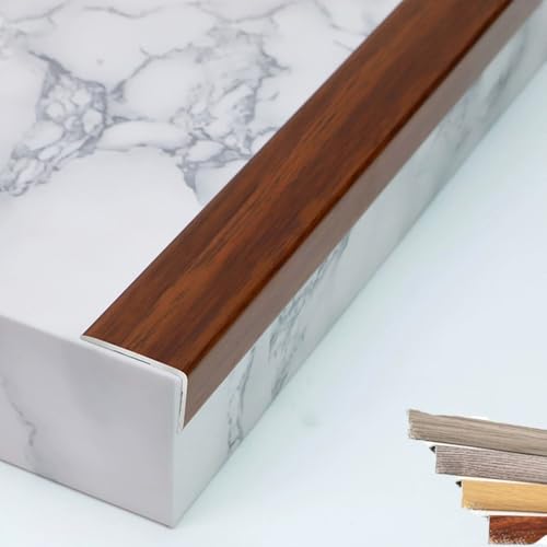 47in Wood Grain Stair Nosing Edge Trim, Walnut