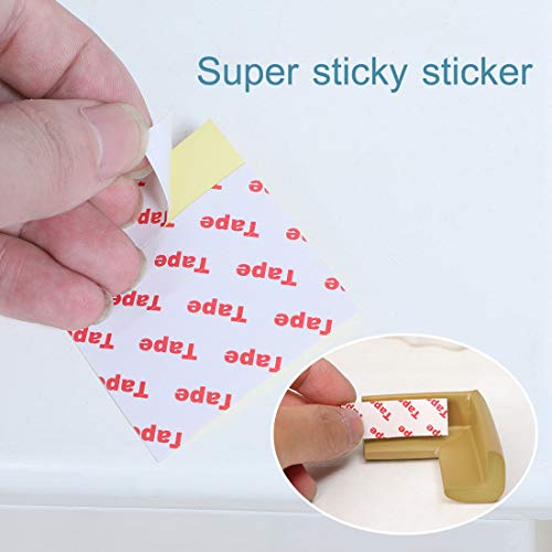 Image of uxcell 2pcs Foam Furniture Desks Edge Cover Pads Protectors Corner Cushions Bumpers Guards Light Brown