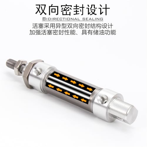 Cilindro de acero inoxidable MA16 con carrera variable para sistemas neumáticos compactos 4