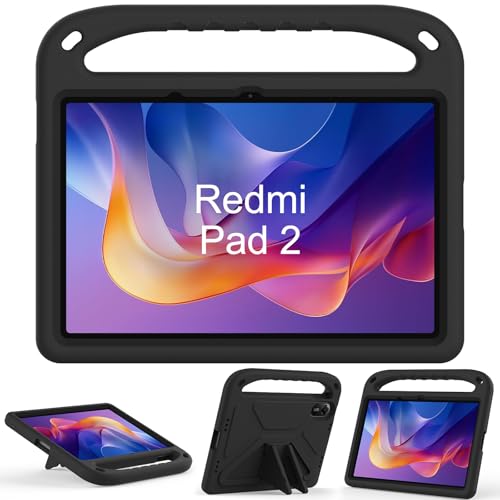 XunyLyee Funda Infantil para Xiaomi Redmi Pad 2 2025 (11 Pulgadas), Negra