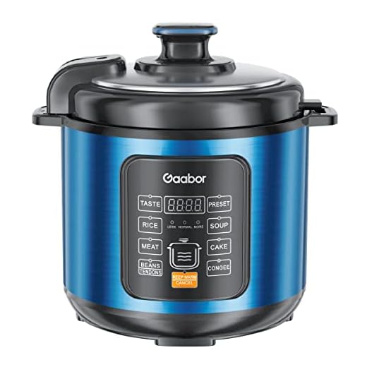 GAABOR PANELA DE PRESSÃO ELÉTRICA 6L 1000W MULTIFUNÇÃO CERAMICA E INOX S60A 127V