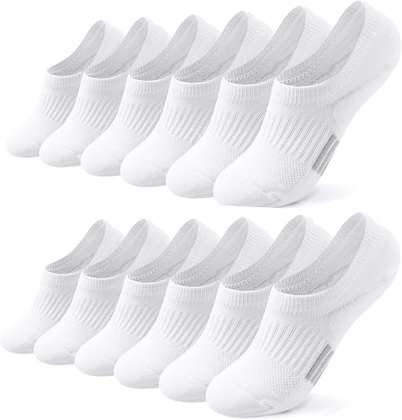 Chaussettes d'entraînement anti-glisse lot de 6 paires de socquettes invisibles femme