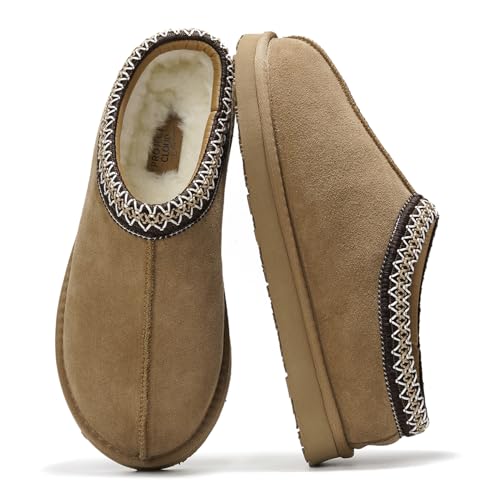 Australian Sheepskin Mens Slippers – Memory Foam Non-slip House Slippers for Men Indoor & Outdoor Footwear (Relaxation)