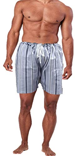 Image of Men's Lattha Traditional Pure Cotton Underwear aka Patta wala Janghiya, Dhari wala / Striped Undergarment, Khadi Latthe Ka Jangia, Nicker,Chaddi; Nade wala kachha with wide Miyani /Asan & Back Pocket & Drawstring /Nada