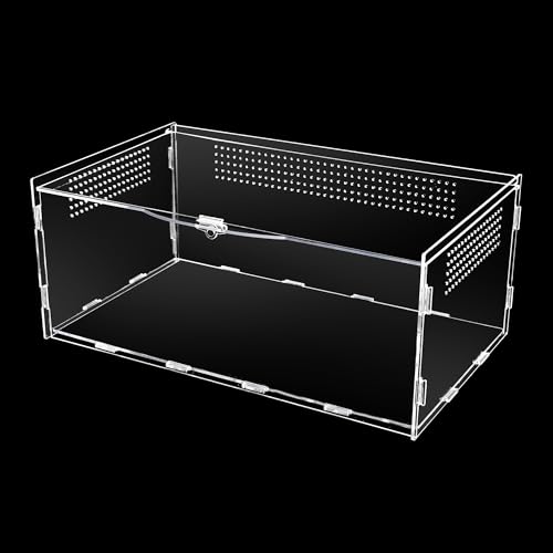 UCandy Micro Habitat Terrarium Enclosure, Jumping Spider Enclosure with Locking Latch for Small Tree Dwelling Reptiles,Tarantula, Amphibians, Spiders,Invertebrates (6x8x14 inxh) - Thumbnail 2