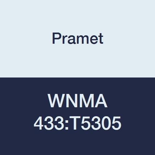 WNMA 433:T5305 Carbide Cast Iron (K10) Indexable Turning Insert, Negative, Semi Finishing-Roughing, 0.047" Radius, CVD, 80 Degree Trigon, Black (Pack of 10)