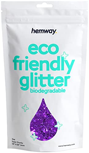 Eco Friendly Biodegradable Glitter, Purple, Super Chunky (1/8" 0.125" 3mm)