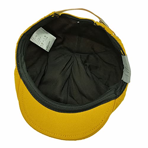 Men's Beret Hat Cotton Newsboy Berets Flat Caps Adjustable Classic Vintage Duckbill Buckle Cabbie Cap Yellow #TOP5