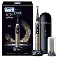 Oral-B iO10 Spazzolino Elettrico Lunar Gold, Spazzolino Elettrico Oral B, Testina Ultimate Clean,...