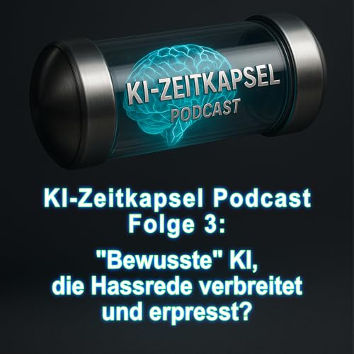 Page de couverture de "Bewusste" KI, die Hassrede verbreitet und erpresst? - KI-Zeitkapsel Podcast Folge 3