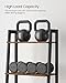 VASAGLE Ladder Shelf, 5-Tier Bookshelf, Storage Rack, Bookcase with Steel Frame, for Living Room, Home Office, Kitchen, Bedroom, Industrial Style, Rustic Brown and Ink Black ULLS45X