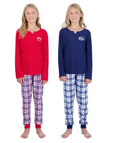Sleep On It Girls Pajama Set Long Sleeve Shirts & Fleece Sleep Pants Kids Sleepwear Soft & Cozy Pajamas for Girls Sizes 4-14
