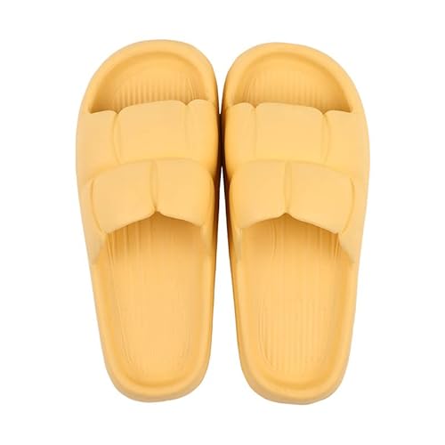 Hausschuhe Unisex-Duschhausschuhe für Männer und Frauen, rutschfeste Schuhe mit dicken Sohlen, superweiche und schnell trocknenEVA-Sandalen, Badezimmerhausschuhe für Paare (gelb 36/37, 38/39, 40/41 Cover