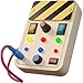 Montessori Busy Board for Toddlers - Wooden Sensory Toys for Toddlers - Toys For Autistic Children with LED Light Up Buttons Pluggable Wires Baby Gifts - Educational Learning Fidget Toy By Montotoys