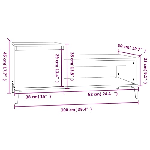Table basse blanc brillant multifonction avec grand tiroir pour optimiser votre salon - 3