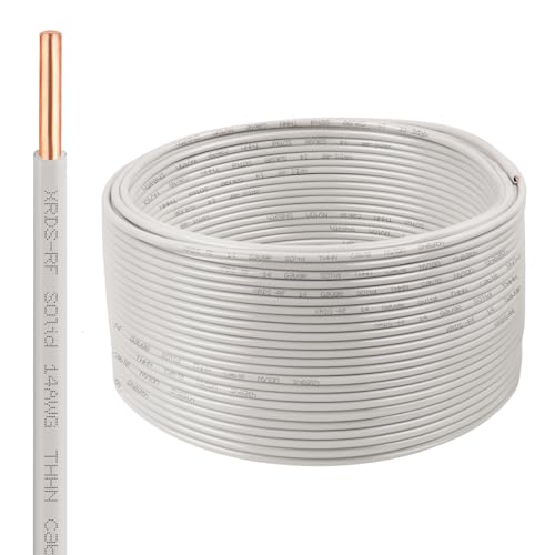 Image of 14AWG THHN Wire 200FT, Single Bare Copper Conductor with PVC and Nylon Insulation, 600V Rated, Heavy-Duty THHN Wire for Residential and Industrial Use (14 Gauge, 200 Feet)