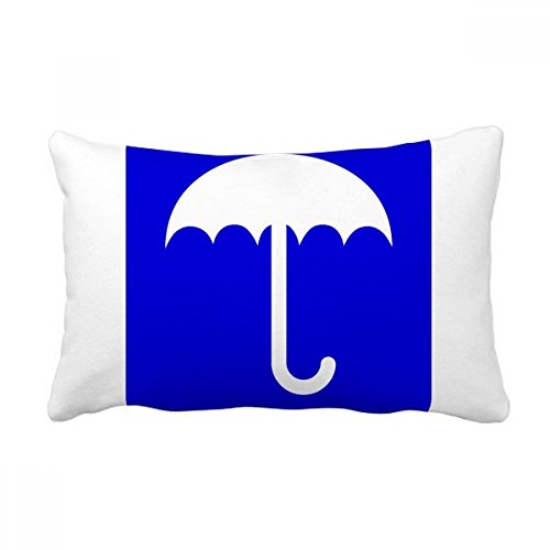 Coussin Pluie Blue Square de qualité supérieure 16x24 pouces multicolore - 2