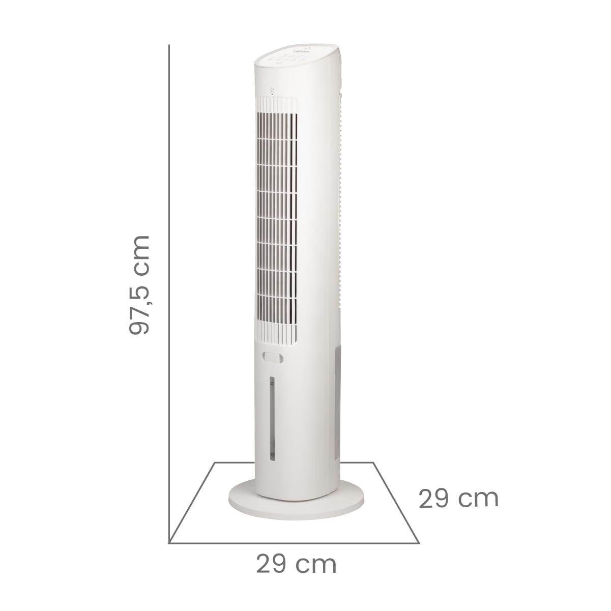 Ardes EOLO TOWER Raffrescatore Evaporativo 60W con Oscillazione Automatica, 3 Velocità, Timer 12 h, mando, Schermo Digitale, Comandi Touch, Serbatoio 3 L e Diffusore di Aroma