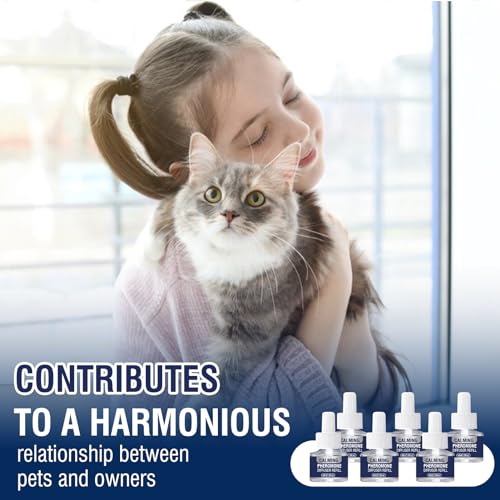 Feromoni Gatto Per Gatti Diffusore Tranquillante Di Calmante Antistress Repellente Per Gatti Irrequieti Feromoni Felini Feromoni Rilassanti E Tranquillanti Rilassanti 6X Ricariche Da 48 Ml Insapore - 9