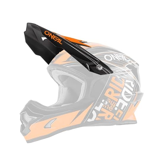 O'NEAL | Motocrosshjälm reservdelar | Barn | Enduro motorcykel | Ersättning 3SRS hjälm Fuel | Visir 3SRS ungdomshjälm FUEL | Svart Orange | En storlek