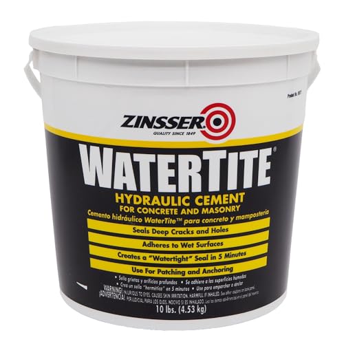 Zinsser 5074 WaterTite Hydraulic Cement for Concrete and Masonry, Gray, 2.5 LB