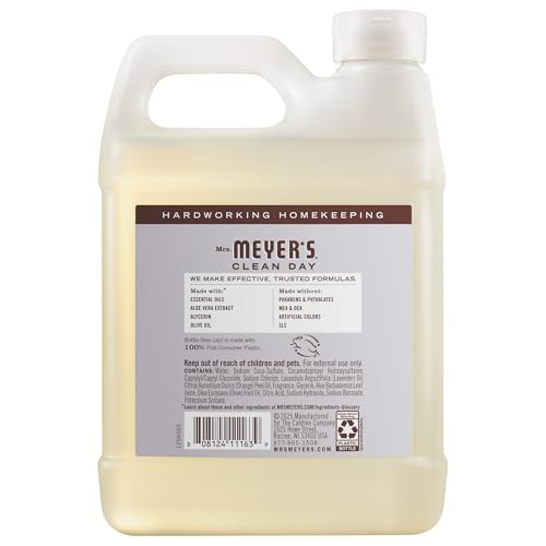 MRS. MEYER'S CLEAN DAY Liquid Hand Soap Refill, Cruelty Free, Lavender Scent, 33 Fl Oz (Pack of 1)