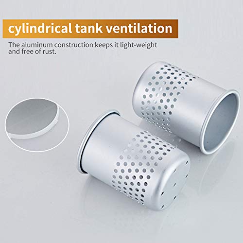 Cavoli Hair Blow Dryer Holder Wall Mounted,Space Aluminum, Nail Free Glue/ Drilling Screw, Bathroom Hanging Rack Organizer With 2 Cups #TOP4