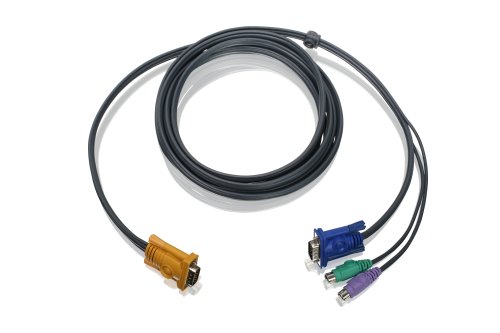 IOGEAR PS/2 KVM Cable 6 Ft câble kvm Noir 1,8 m - Câbles kvm (VGA, VGA, 2 x PS/2, Noir, 1,8 m, 210 x 251 x 28,6 mm, 0.4 kg) Cover