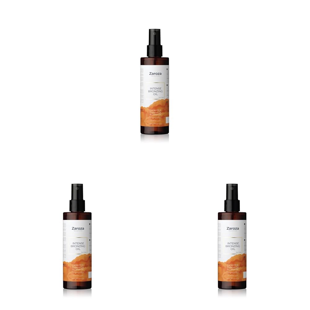 Zaroza Bronzlaştırıcı Yağ Havuç Hindistan Cevizi Kakao Yağı 200 ml (3 paketi)