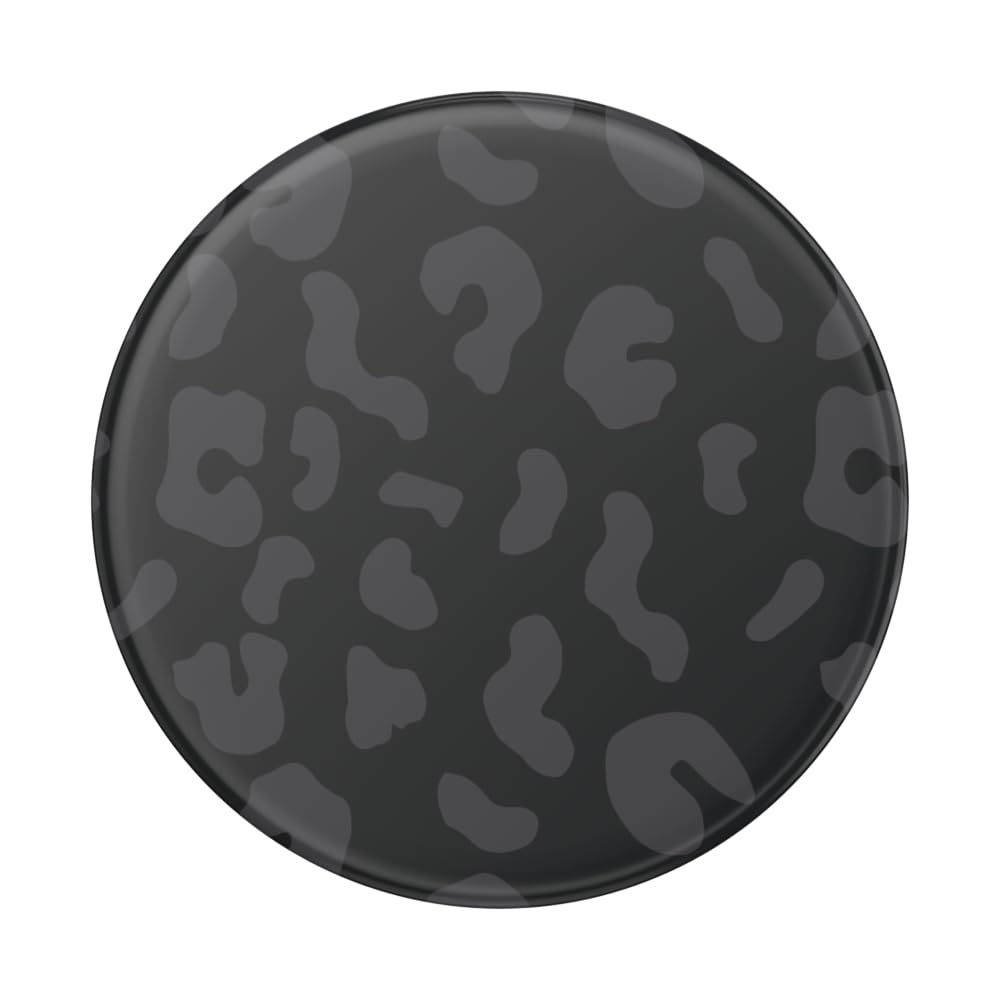Motif léopard gris blanc PopSockets PopGrip Interchangeable