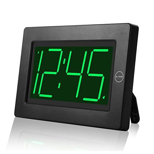 KWANWA Alarm Clock, Wall Clock, Digital Clock, 3" LED Digit Display, Battery Operated, Adjustable Brightness, Auto Night Mode, Auto Alarm Volume Increasing, Wall-Mount & Table-top