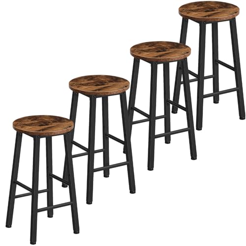 HOOBRO Bar Stools, Barstools Set of 4,Counter Height Barstools, 24.8