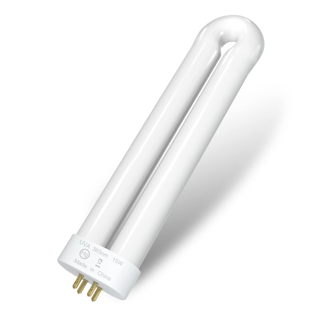 WUEAOA 15W UV Ersatz Birne für Insektenvernichter, 4-Pin Sockel U-förmige Glühbirnen,19 * 4.9 * 2.2cm,1 Pack (Grau) (1)