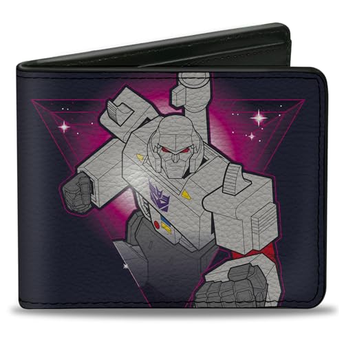 Hasbro Wallet, Bifold, Transformers Megatron Peace Through Tyranny Pose Black Reds, Vegan Leather