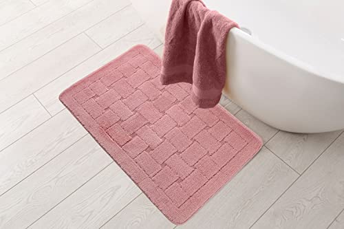 Emma Barclay Orkney - Crosshatch Bath Mat (45x75cm) (Blush Pink) - Image 2