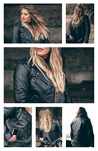 Texpeed Giacca da moto in pelle da donna perfect