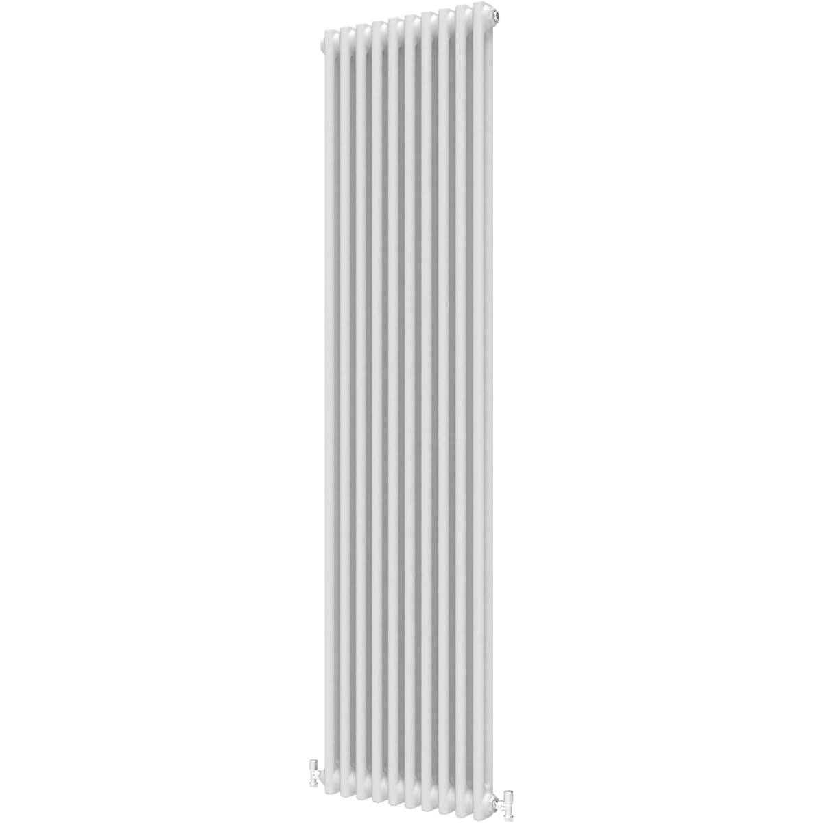 Radbliss Vertical Traditional 2 Column Radiator 1800x470mm White Cast Iron Style Tall Design RAD Central Heating — image 1