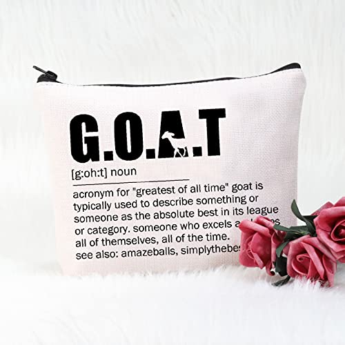 POFULL Special Person Gifts G.O.A.T Greatest Of All Time Cosmetic Bag Goat Inspirational Gift (G.O.A.T Cosmetic Bag)4