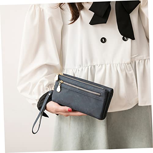 Vintage Pu Leather Handbag Wallet for Women Dark Clutch Purse Multipurpose Holder for Daily Use and Shopping3