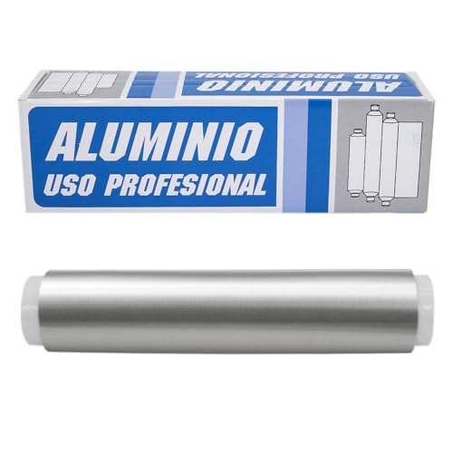 Papel Aluminio Industrial Cocina 30 cm ancho y 1,1KG de peso Rollo Albal Profesional Extra Grueso Papel Plata Apto para Peluquería Mechas Catering Industria Alimentaria Camping