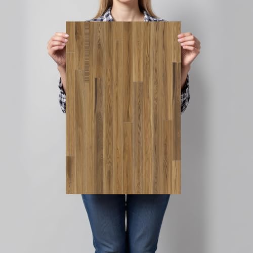 Cartel mural de lienzo marrón con foto de rayas de madera rústica de 60x80cm para ganar calidez