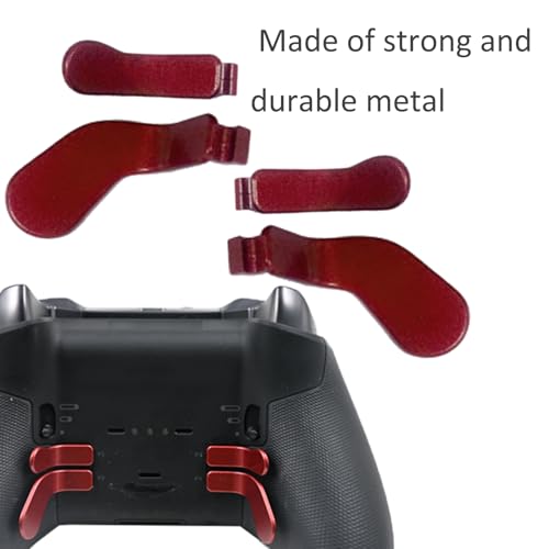 Image of 9 in1 Metal Thumbsticks for Xbox One Elite Series 2 Core Controller, Replacement Paddles for Xbox Elite Series 2 Core with 4 Swap Joystick, 4 Paddles,1 D-Pads(Red)