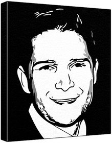 Corey Feldman (100% Original Painting. Not A Print ) Acrylic Paint On Deep Framed Canvas (60 x 50 x 1.8 cm) 3-Colour Black/Grey/White-image-2