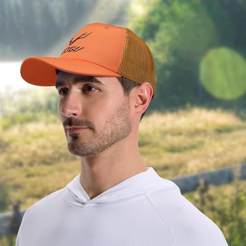 Image of LOOGU Fishing Hat Mesh Back for Men Women Adjustable Baseball Trucker Cap Snapback Hats